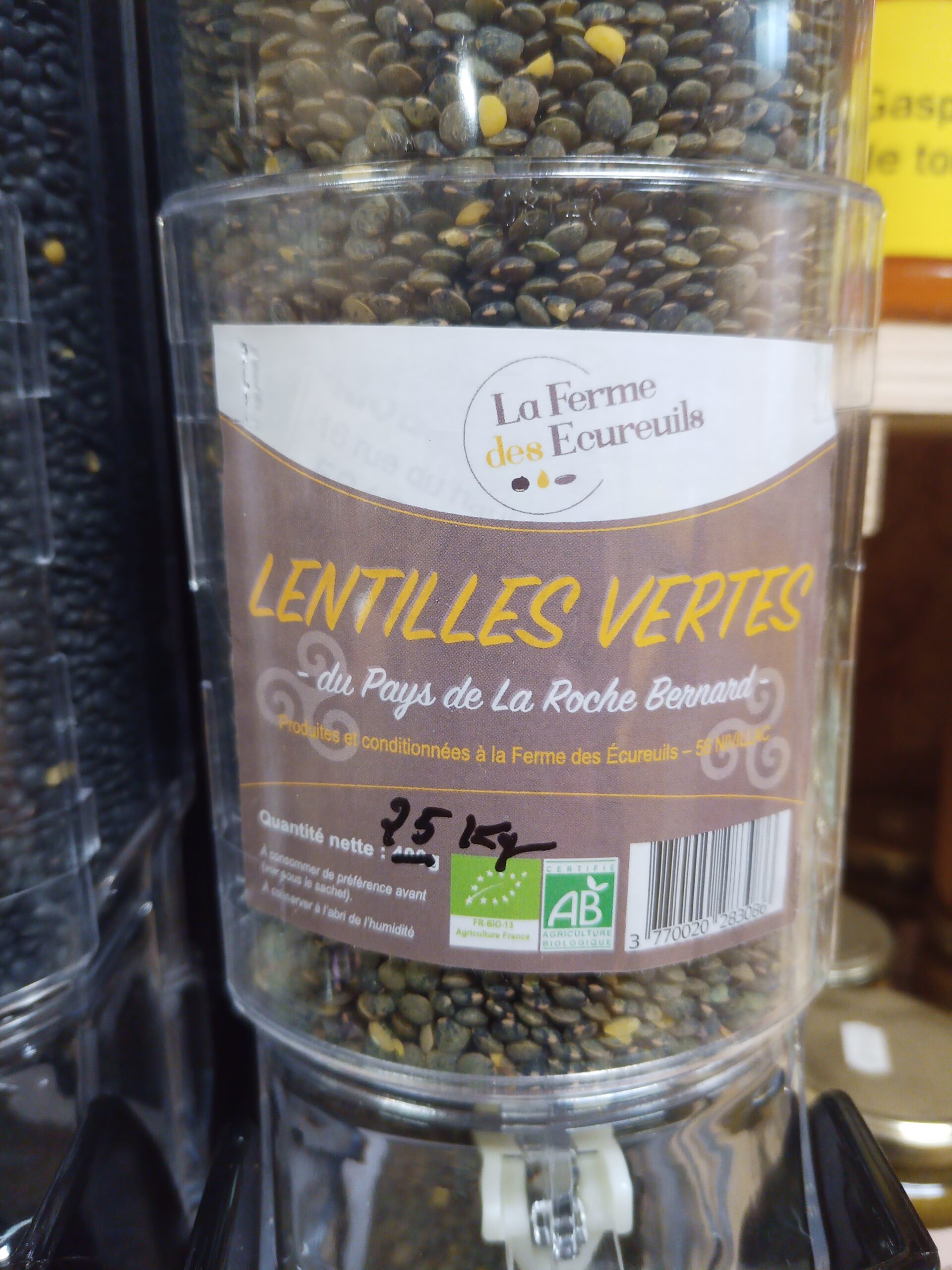 Lentille verte BIO - France - Sachet 500g